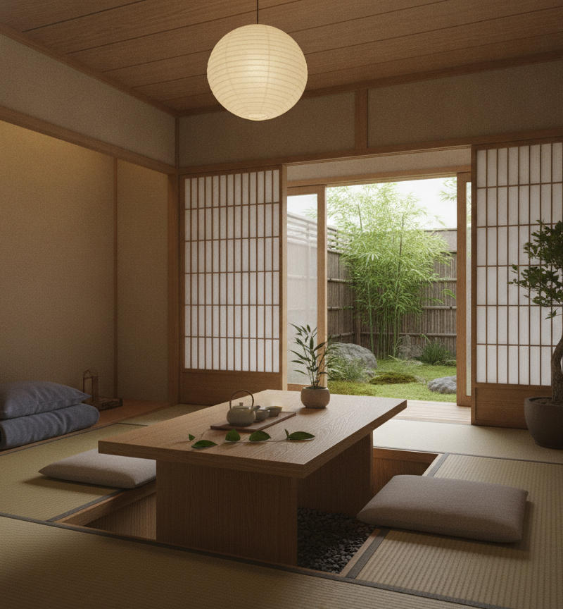 Japanse ryo wo toru filosofie zorgt voor een koel en kalm huis