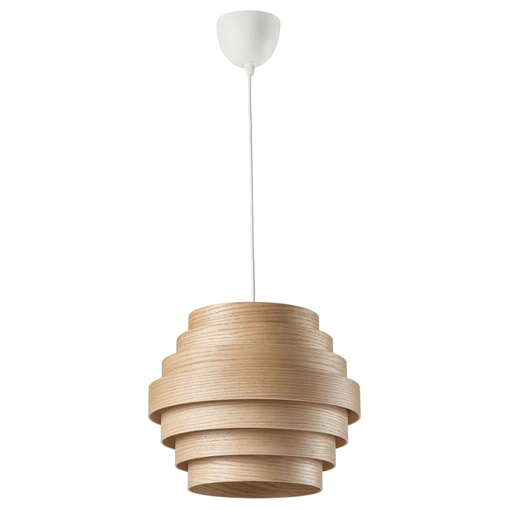 DYKARKLOCKA / HAVSDJUP Hanglamp - wit gelazuurd eikenfineer/wit 40 cm