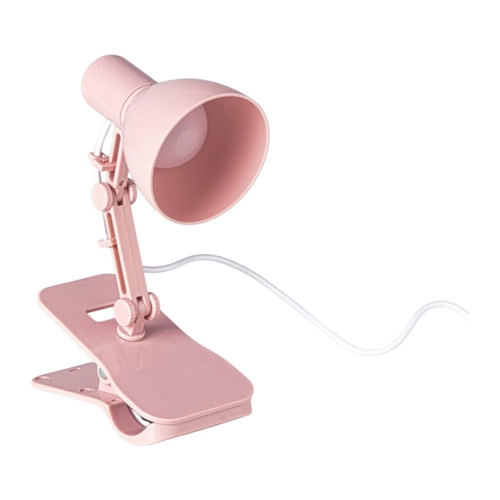 Leeslampje met klem - roze - 10x6.5x18 cm