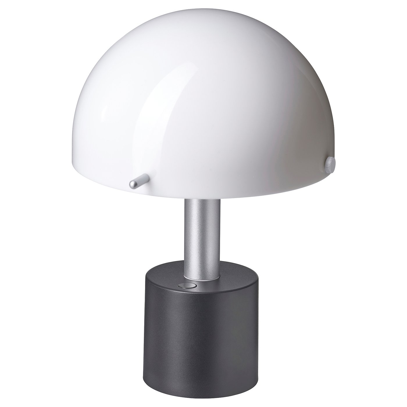 NÖDMAST Draagbare led-lamp, op batterijen - wit/zwart 26 cm