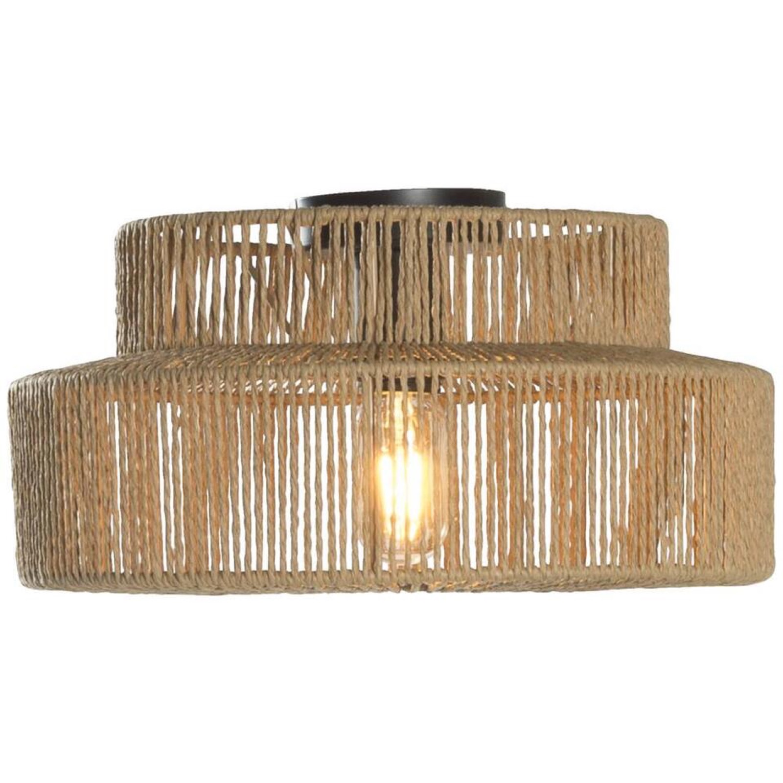 Plafonniere Willow - naturel papier - E27 - 18xØ35 cm