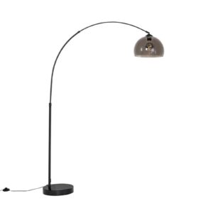 Qazqa booglamp arc zwart e27