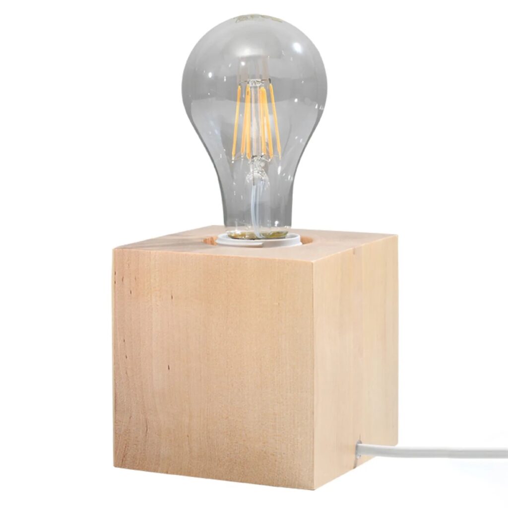 Sollux Lighting Bureaulampen Ariz Natuurlijk Hout Hout